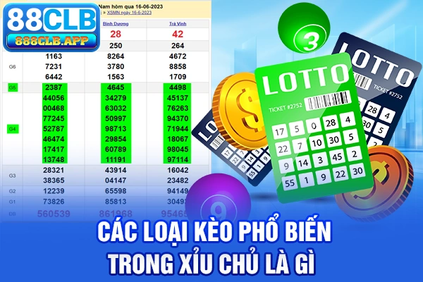 Các loại kèo phổ biến trong xỉu chủ là gì