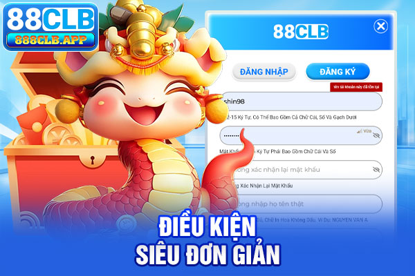 Điều kiện đăng ký 88CLB siêu đơn giản