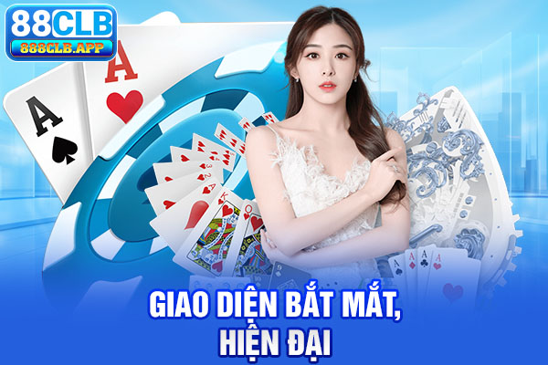 Giao diện casino online 88CLB bắt mắt, hiện đại